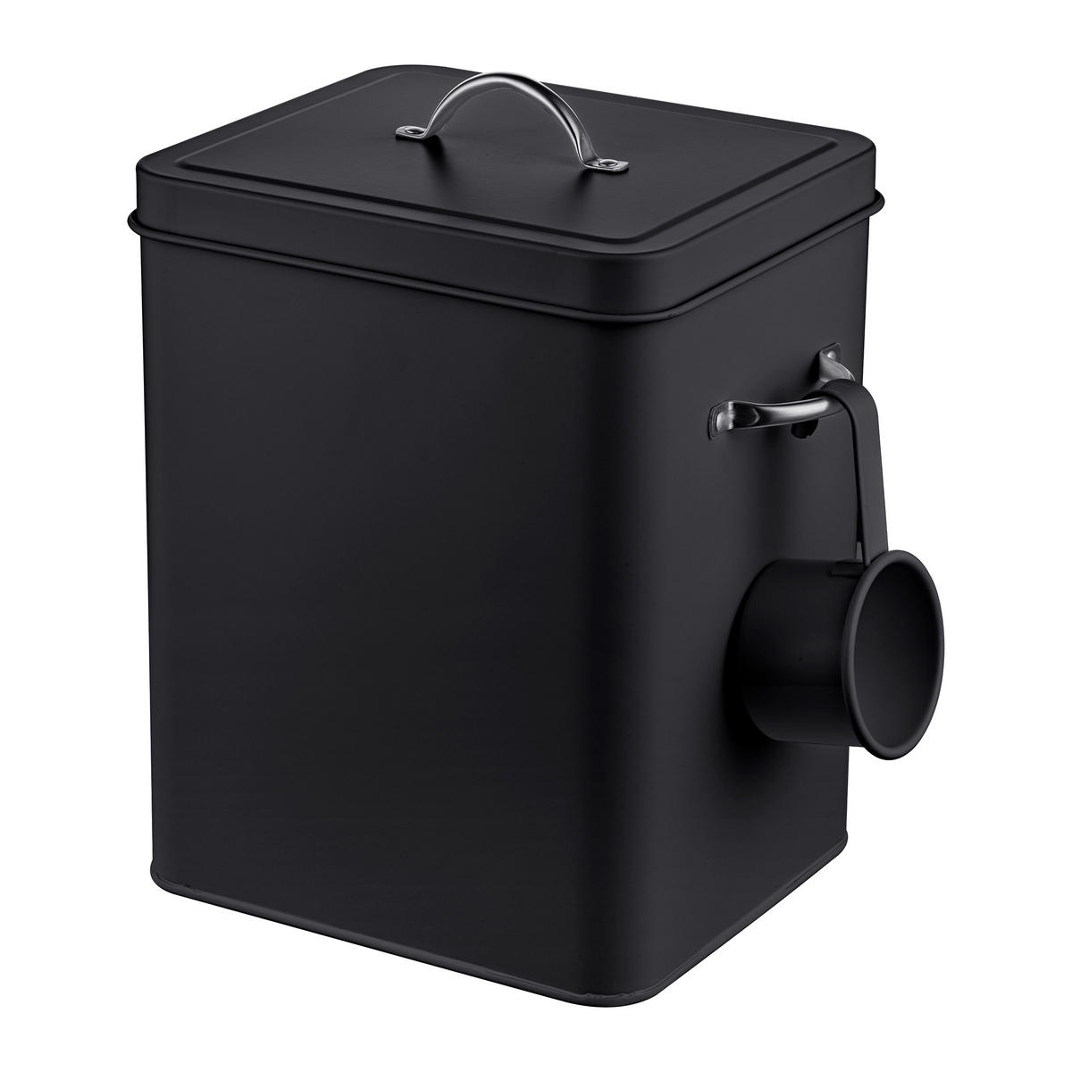 BOX na pranie - čierna, kov (18/25.5/15.5cm) - Relaxdays