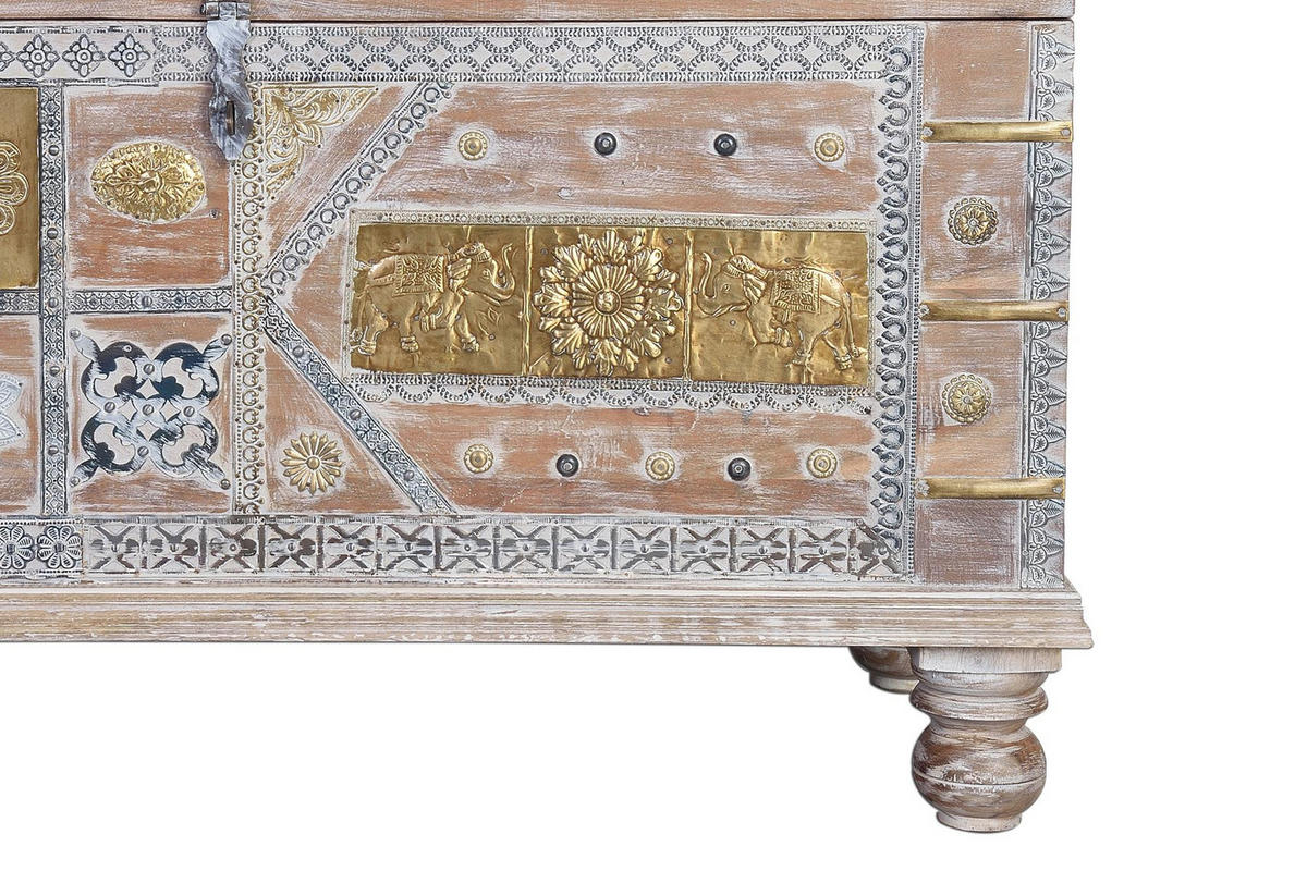TRUHE aus Mangoholz - Perlmutt, Holz (100/57/40cm) - Giner y Colomer
