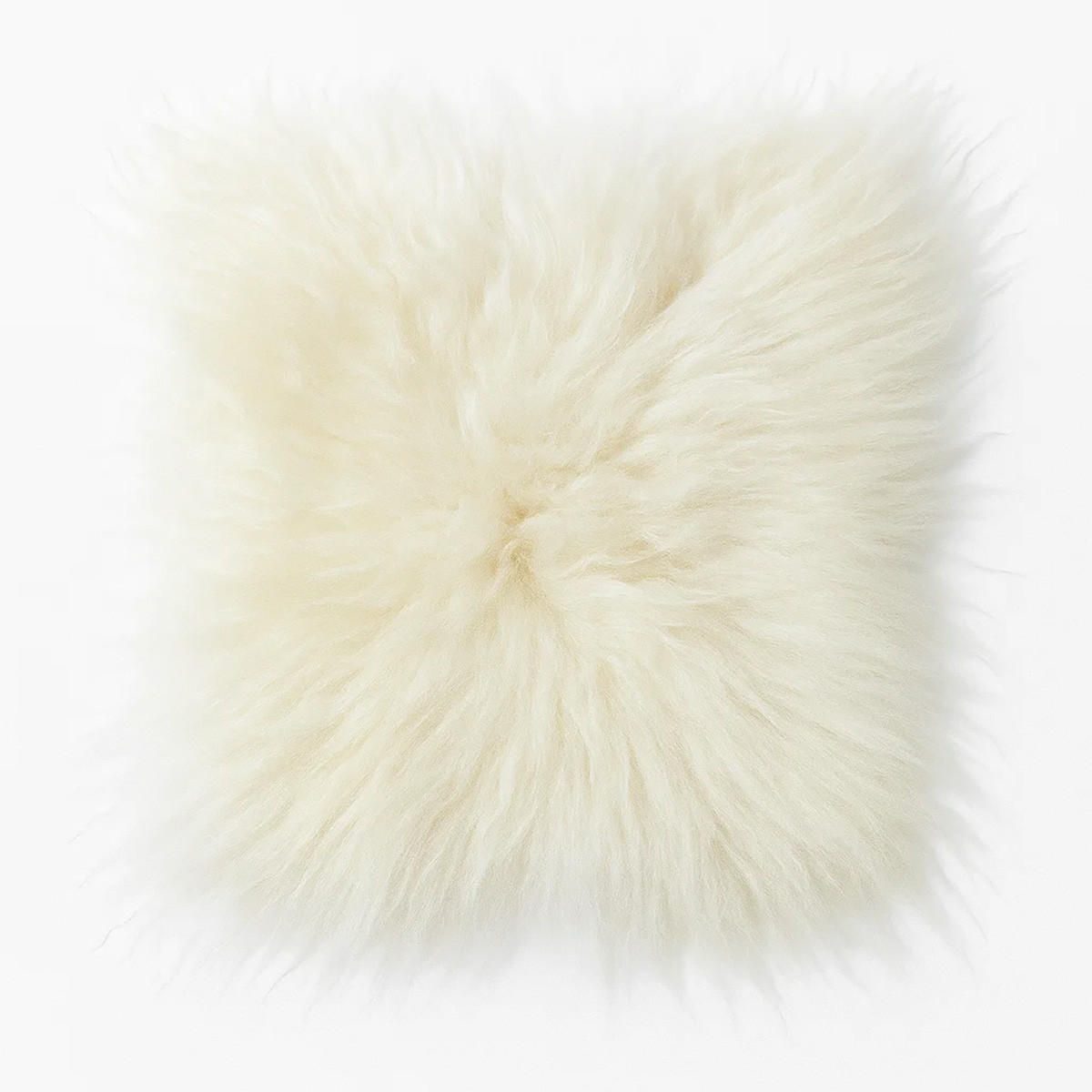 SITZAUFLAGE Island Schaffell Weiß Patchwork 40x40 cm - Weiß, Fell (40/40cm) - Provellus