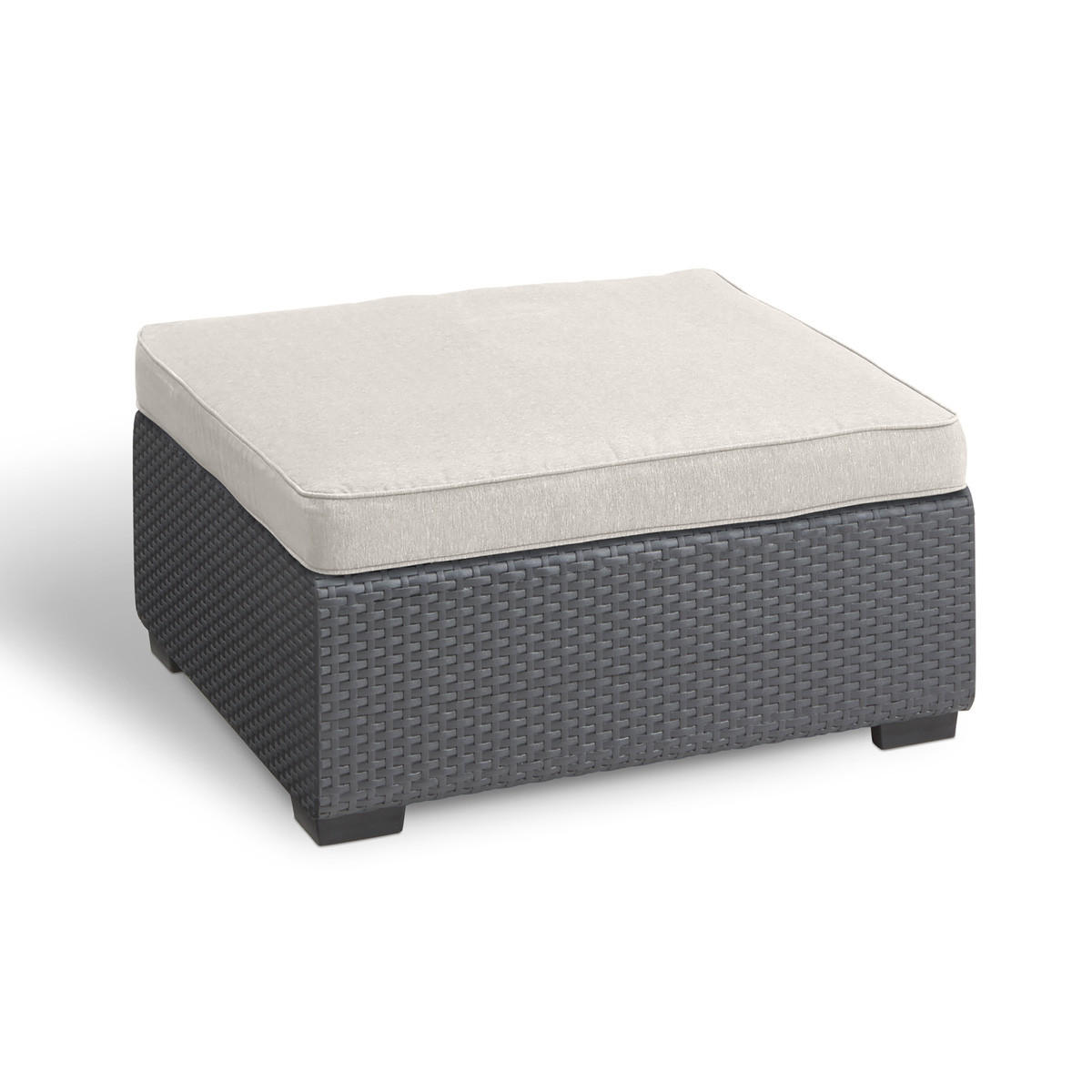 HOCKER Salta mit Sand Kissen - Grau, Kunststoff (70.5/30/70.5cm) - Allibert