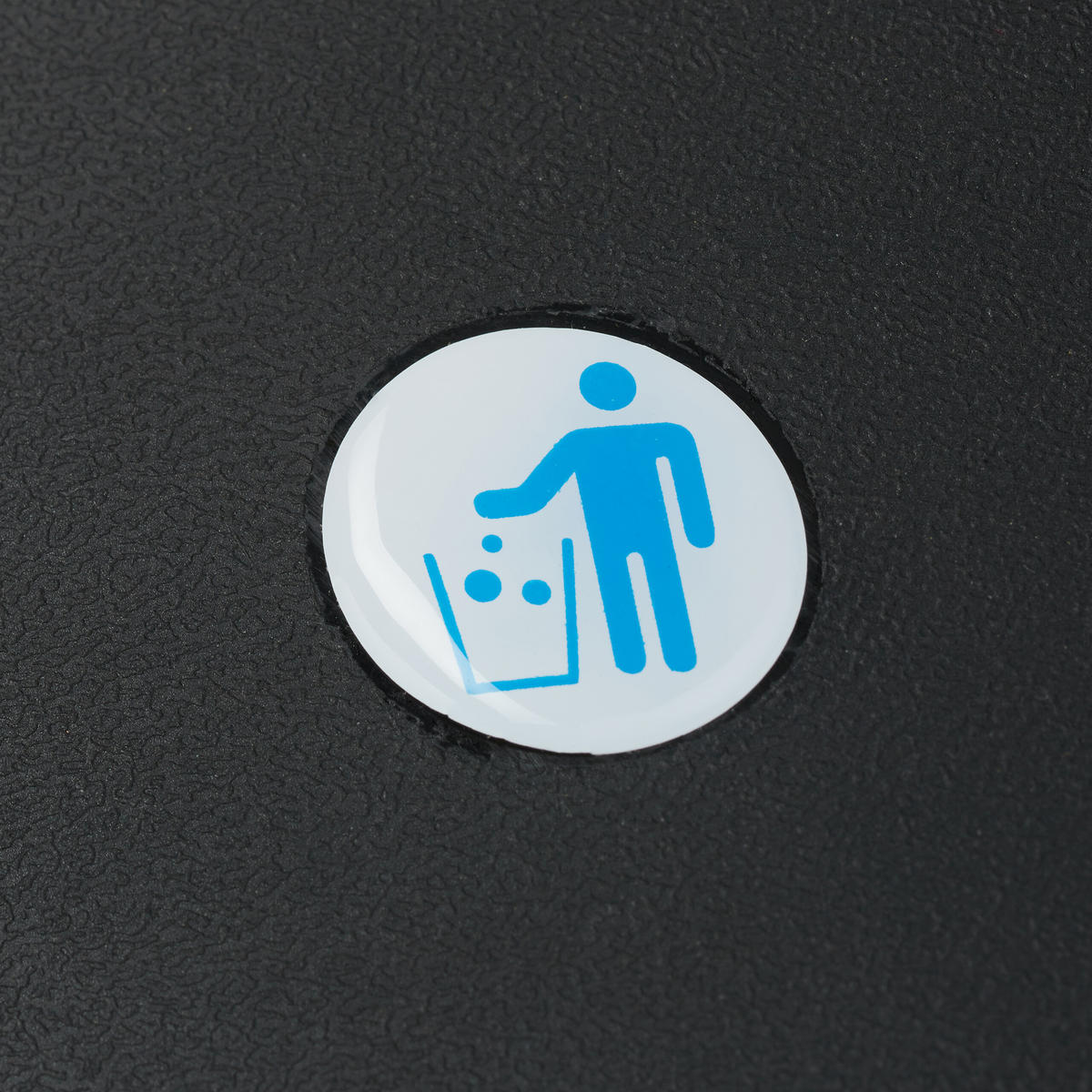 EINBAUMÜLLEIMER - Schwarz, Kunststoff/Metall (34.3/35.1/48cm) - Relaxdays