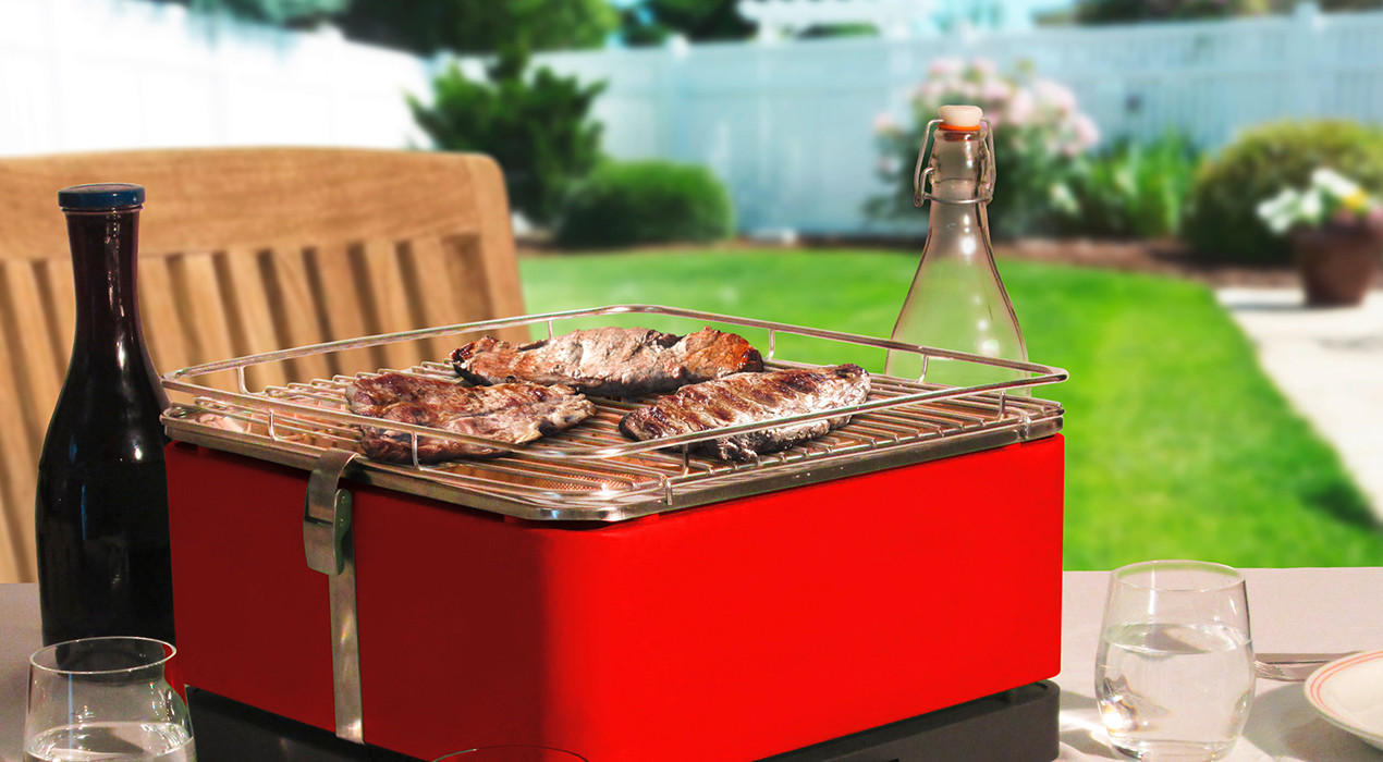 Tischgrill Outdoor in rot