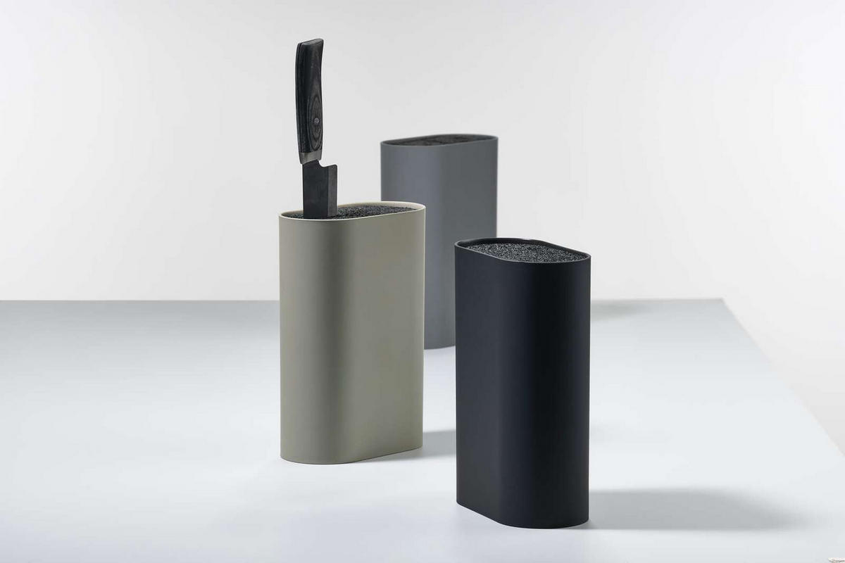 MESSERBLOCK Singles in Grau 17/24 cm - Grau, Kunststoff (9/24/17cm) - Zone Denmark