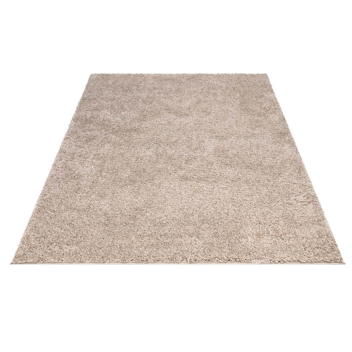 HOCHFLOR-TEPPICH City Shaggy 500 Sand 200x200 cm - Beige, Textil (200/200cm) - carpet city