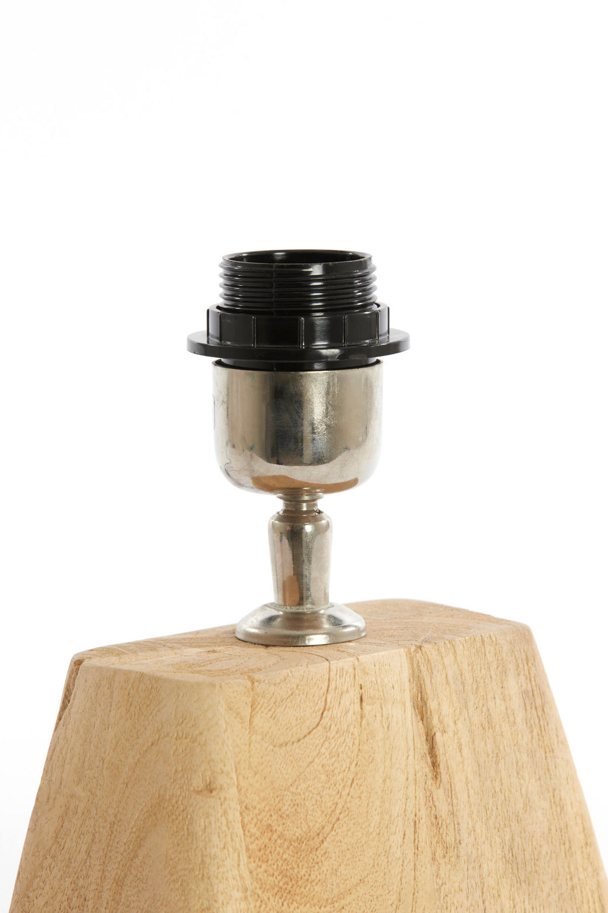 LAMPENFUSS Kardan Braun 16/10/21 cm - Hellbraun, Holz (16/10/21cm) - Light & Living