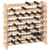 WEINREGAL, Kiefernholz, 8 Ablagen, 96 Flaschen, Holzfarbe, 114x28x113,5cm - Multicolor, Metall (114/113.5/28cm) - FORIOUS