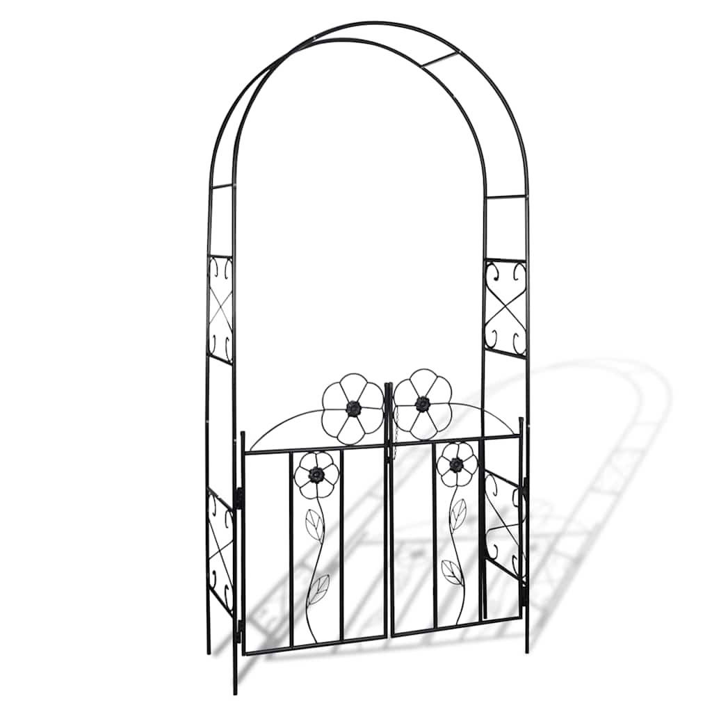 vidaXL Gartenbogen Schwarz 37x230x115 cm