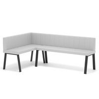 ECKBANK links MONO Y Kunstleder gesteppt, 142/196 cm Weiß - Weiß, Kunststoff/Textil (142/196cm) - Idohome