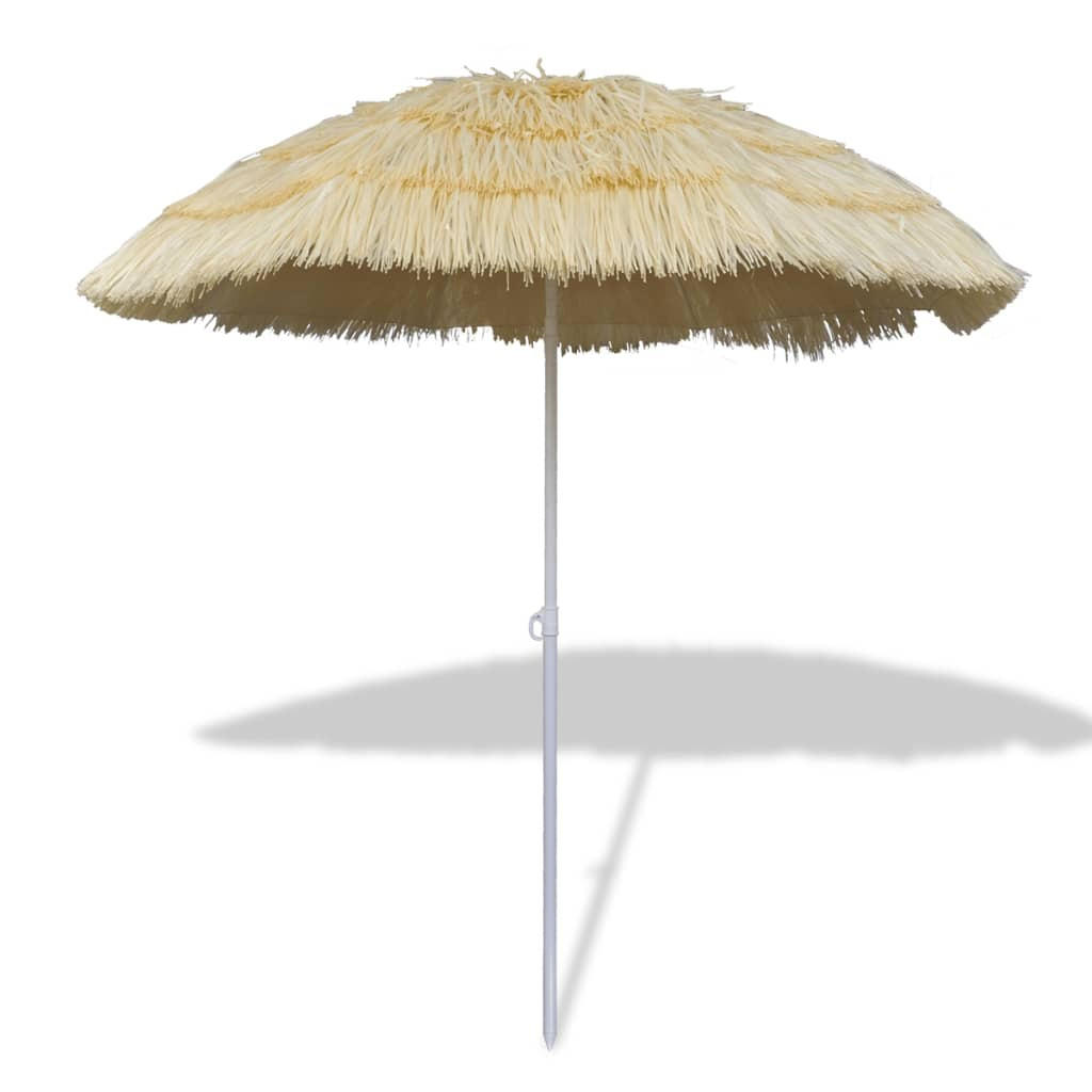 STRANDSCHIRM Hawaii-Stil Kippbar - Beige, Textil (160/180cm) - vidaXL