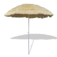 STRANDSCHIRM Hawaii-Stil Kippbar - Beige, Textil (160/180cm) - vidaXL