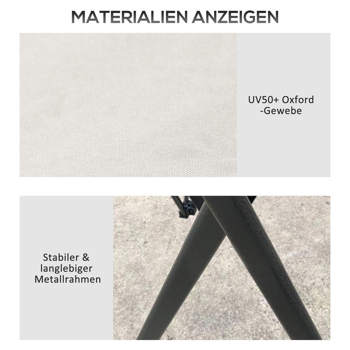 FALTPAVILLON, Beige, Polyesterstoff - Creme, Kunststoff (392/283/392cm) - Outsunny