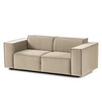 2-SITZER SOFA - Beige/Schwarz, Kunststoff/Textil (189/70/96cm) - home24