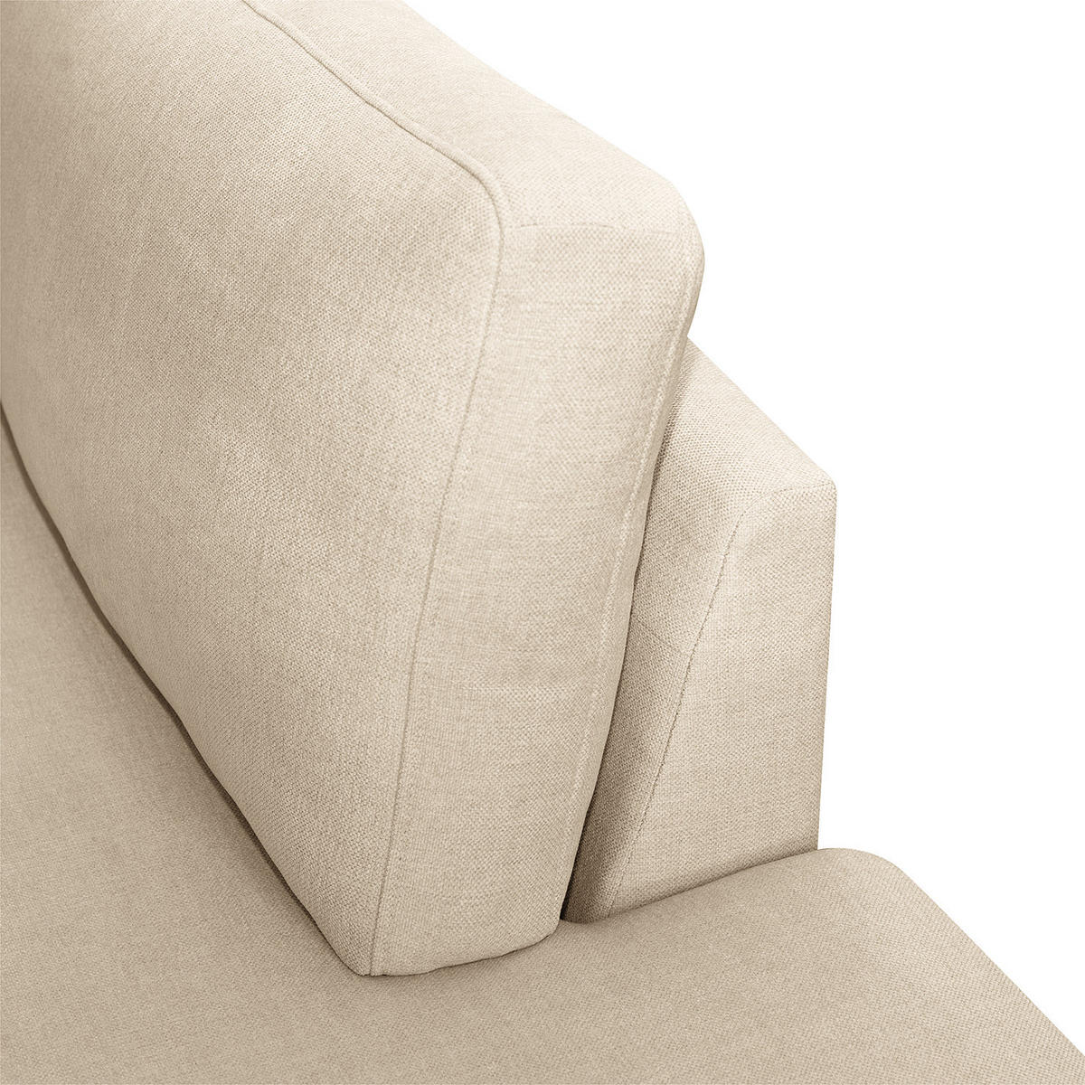 ECKSOFA mit Ottomane - Eichefarben/Creme, Eichenholz/Textil (287/219cm) - home24