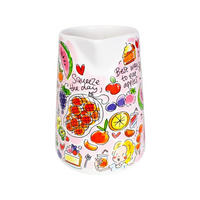 SAFTKANNE Rosa Früchte in Bunt - 1000 ml - Multicolor, Keramik (1L) - Blond Amsterdam