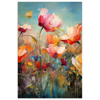 POSTER Blumen - Aquarell - Kunst - Botanisch - Natur 20x30 cm - Orange, Papier (20/30/0.1cm) - MuchoWow