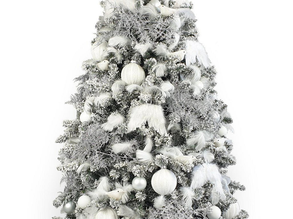 WEIHNACHTSORNAMENTE 30er-Set runde Ornamente weiß Mix 6 cm - Weiß, Glas (6/6/6cm) - LAALU