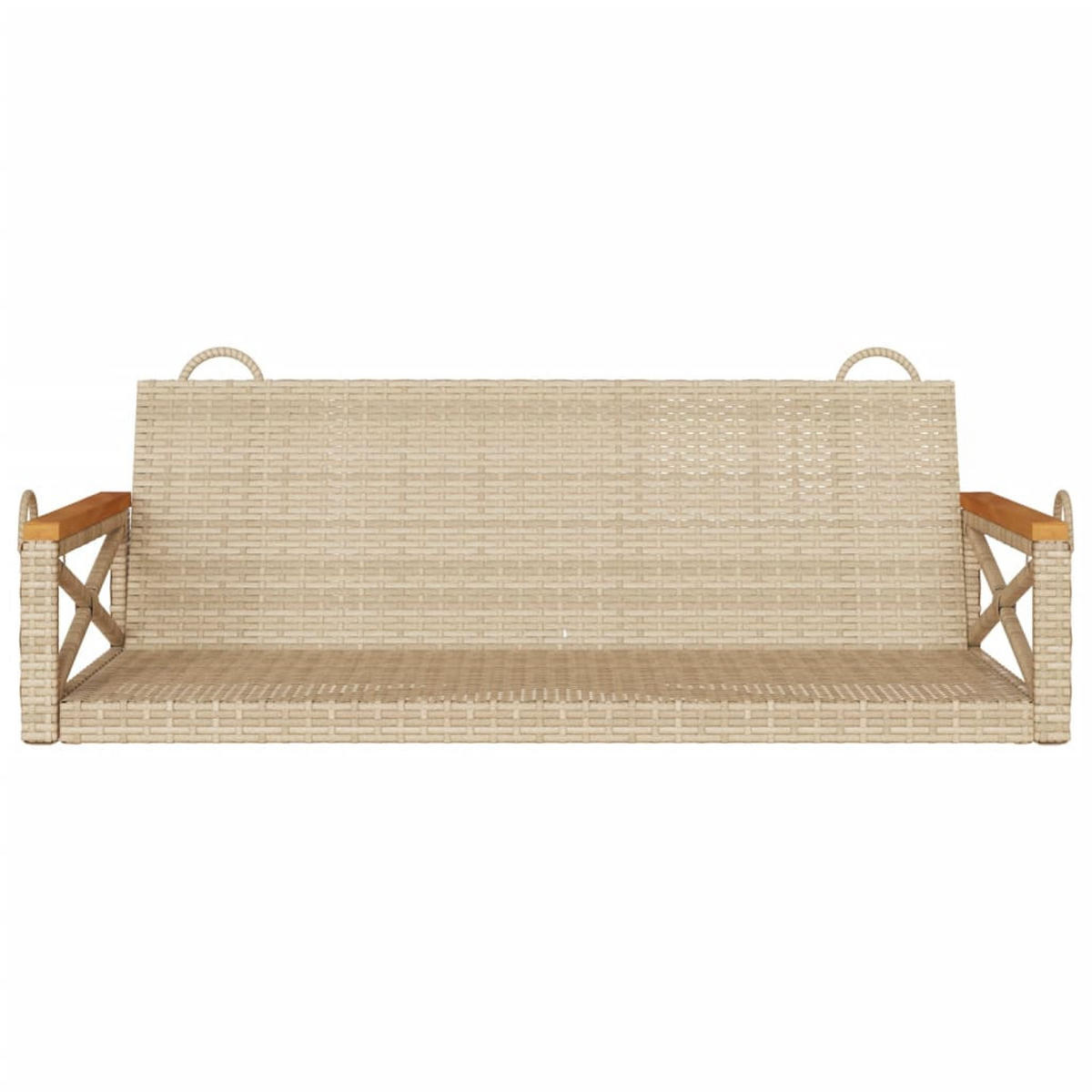 HÄNGEBANK Beige 109x62x40 cm Poly Rattan - Beige, Kunststoff (109/40/62cm) - furnicato