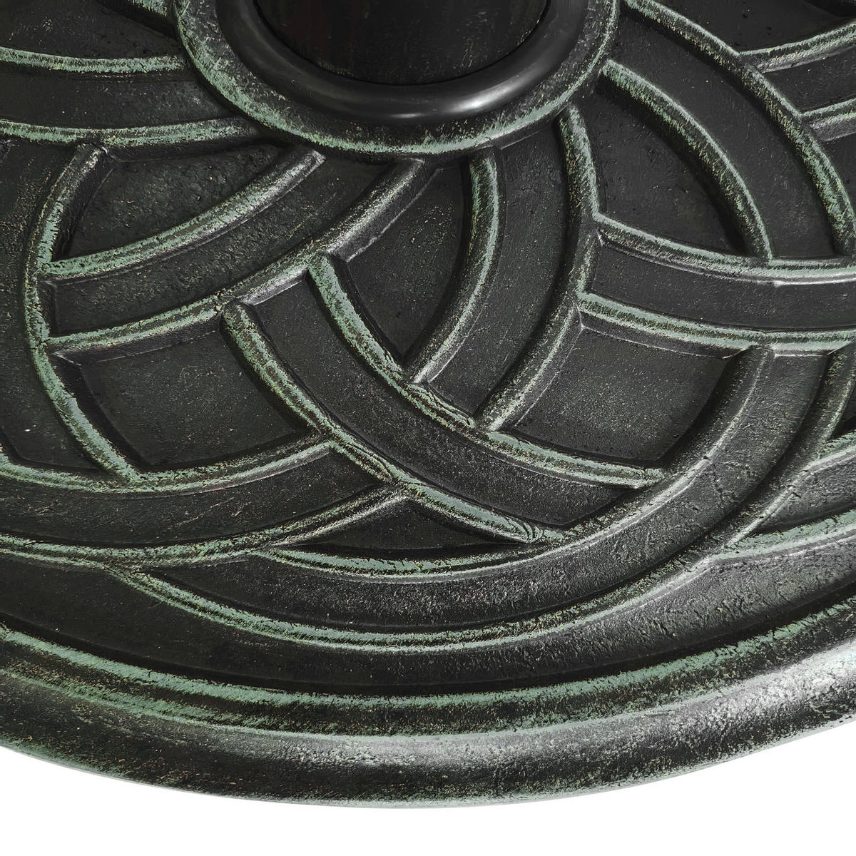 SCHIRMSTÄNDER - Schwarz, Kunststoff/Metall (45/45cm) - Relaxdays