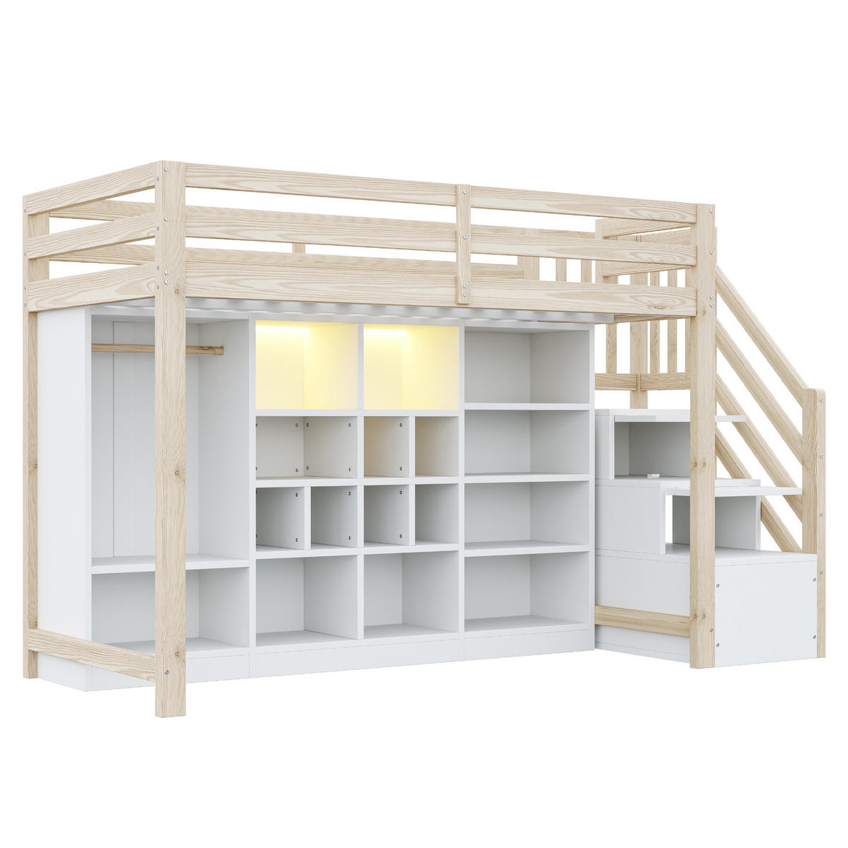 HOCHBETT 90/200 cm Holz - Weiß, Holz - Raumix