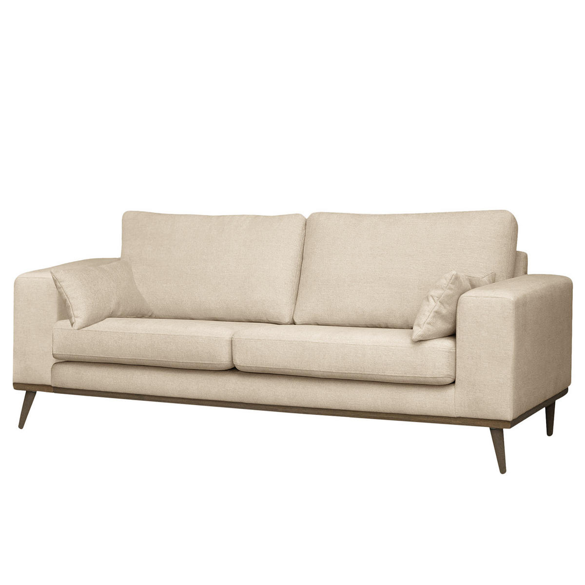 2-SITZER SOFA - Eichefarben/Creme, Textil (197/81/88cm) - home24