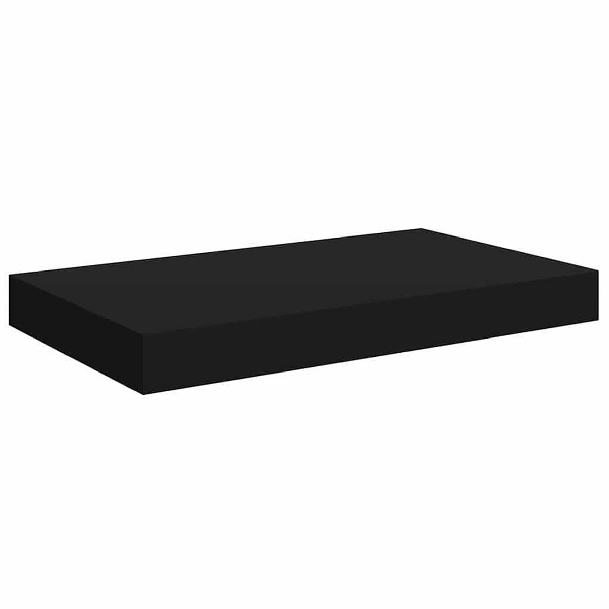 WANDBOARDSET 2-teilig 40/23/3,8 cm aus Mdf Schwarz - Schwarz, Holzwerkstoff/Metall (40/3.8/23cm) - vidaXL