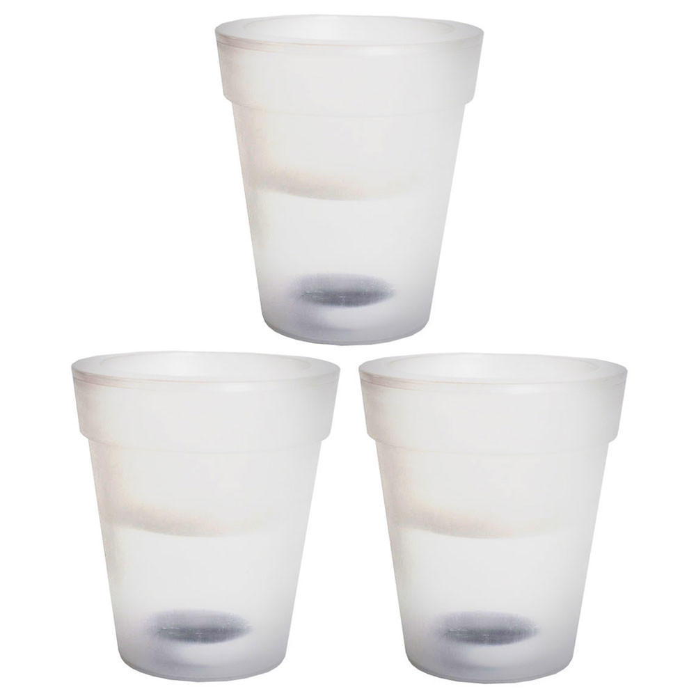 LED AUSSENLEUCHTE Blumentopf Weiß - Weiß, Kunststoff (16.7/16.7/19.5cm)