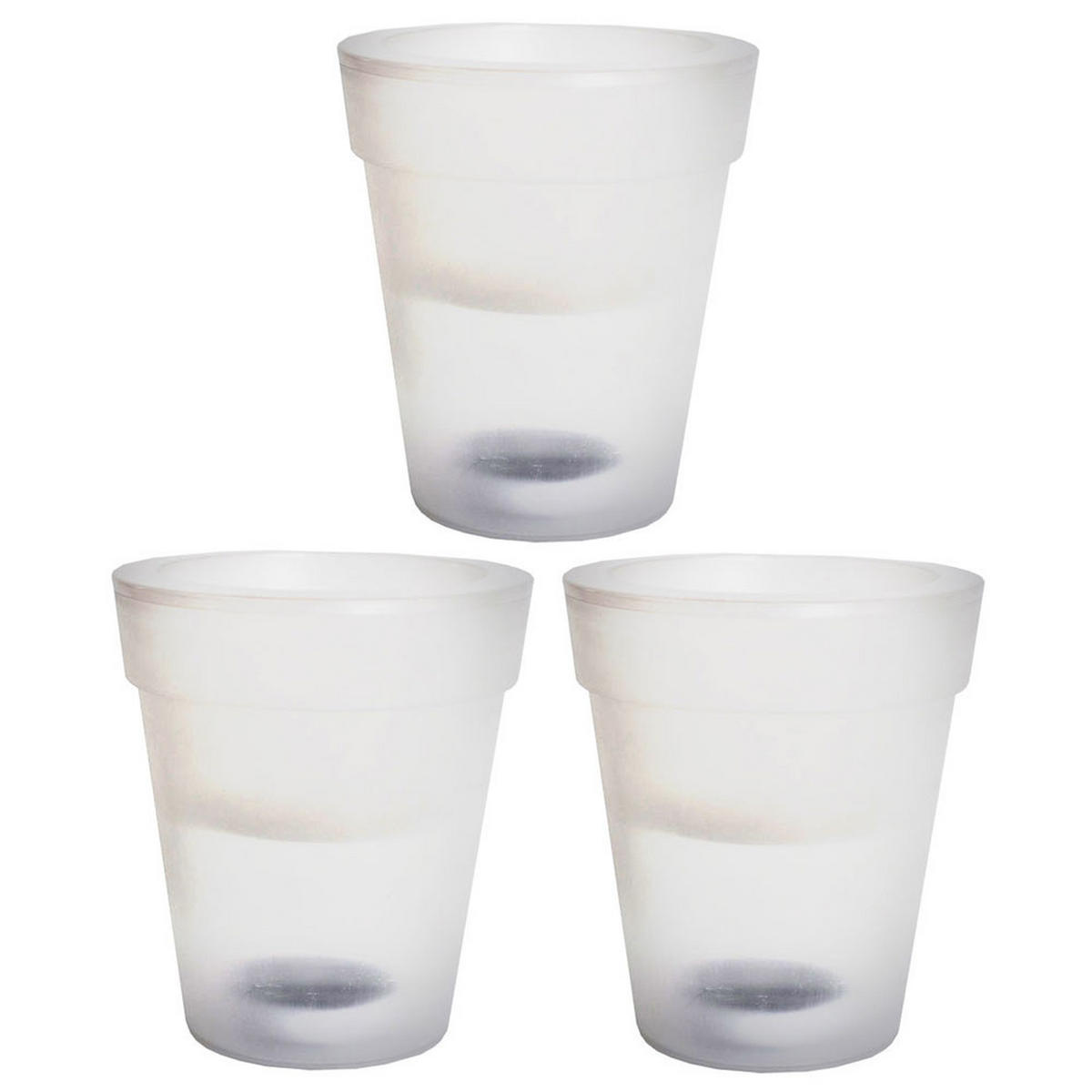 LED AUSSENLEUCHTE Blumentopf Weiß - Weiß, Kunststoff (16.7/16.7/19.5cm)