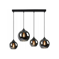 PENDELLEUCHTE HAGEN - Transparent/Anthrazit, Glas/Metall (20/90/80cm) - kiki design