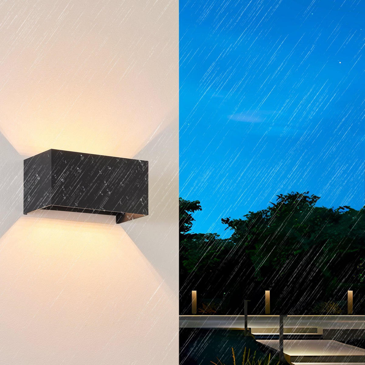 WANDLEUCHTE Inspiration 2er-Set - Schwarz, Metall (10/10/20cm) - Nettlife