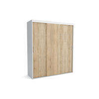 KLEIDERSCHRANK MAT A Beige 220x60x205 cm - Beige, Holzwerkstoff (220/205/60cm) - FURNLUX