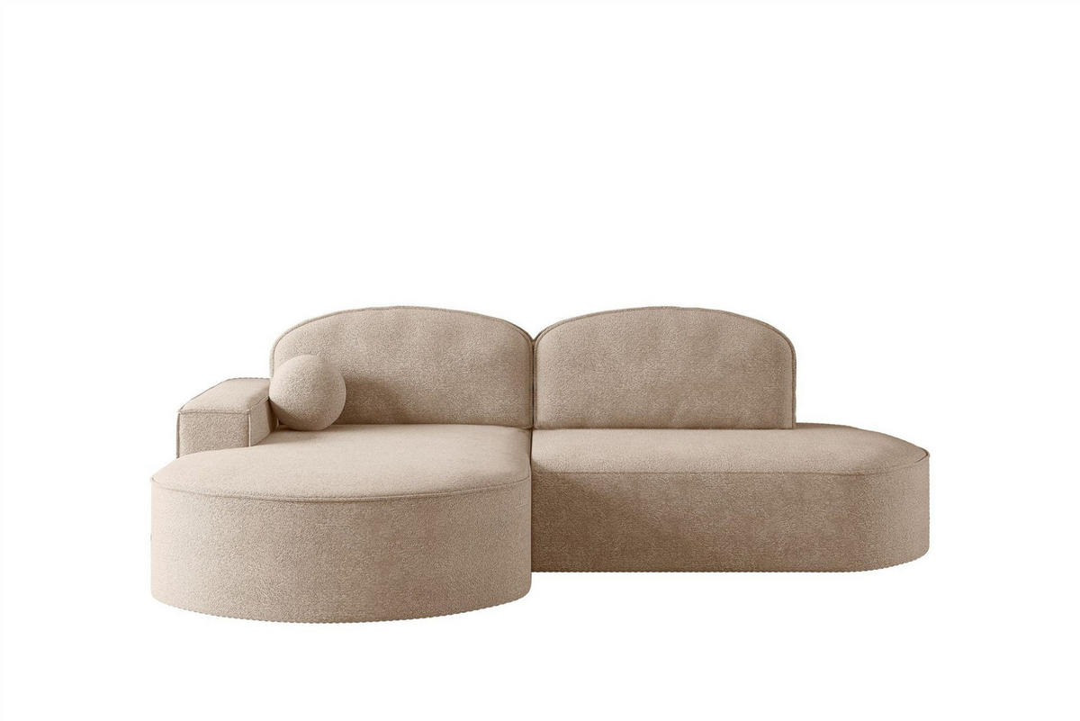 ECKSOFA Girona Mit Schlaffunktion - Greige, Holzwerkstoff/Textil (278/179cm) - Fun Möbel