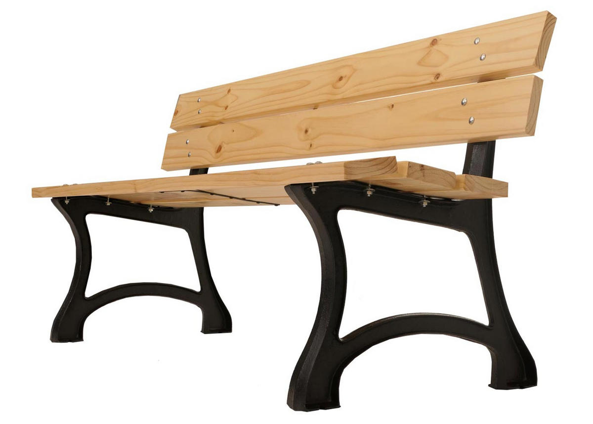 GARTENBANK 78x125x59cm Sitzhöhe 46cm 125cm Hellbraun - Beige, Holz (125/78/59cm) - PROREGAL