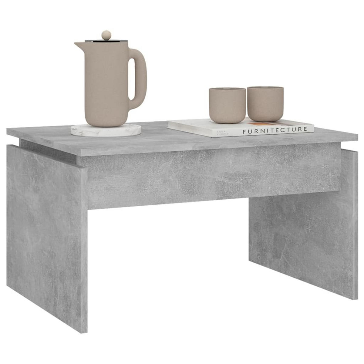 COUCHTISCH Betongrau 68x50x38 cm Holzwerkstoff - Grau, Holzwerkstoff (68/50/38cm) - furnicato