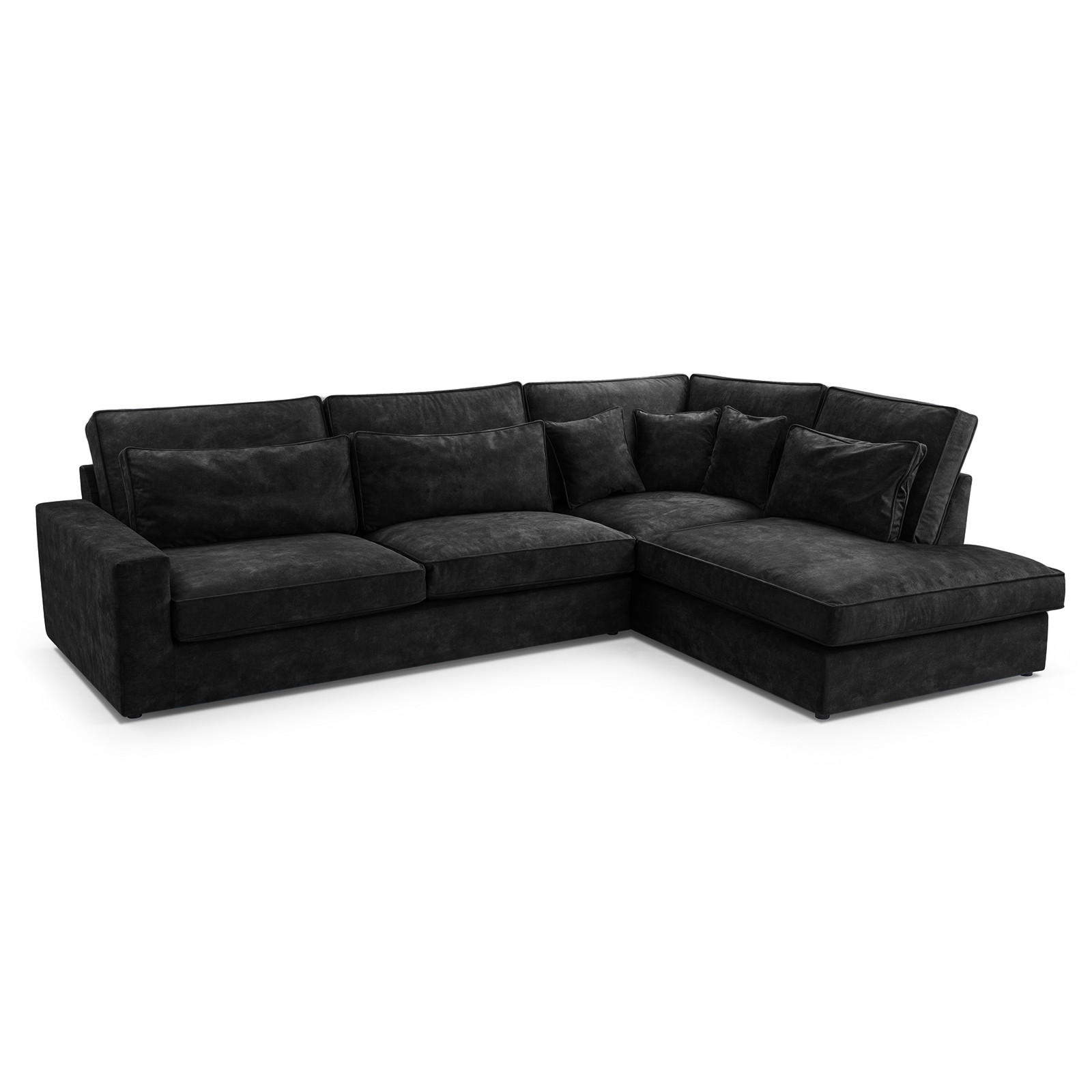 ECKSOFA Eckcouch Monica L-form, Dunkelgrau - Dunkelgrau, Textil (224/314cm) - Fedve