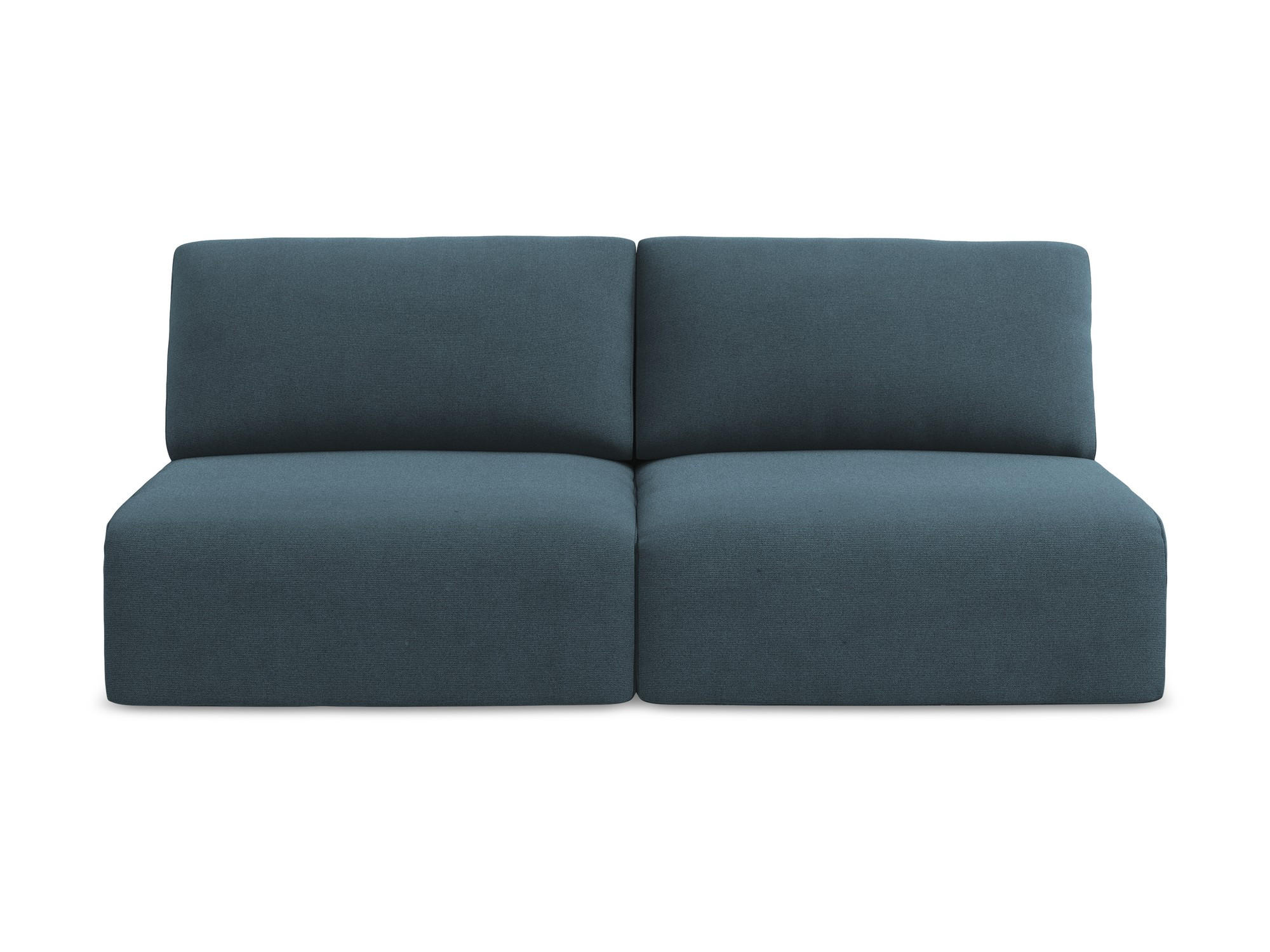 3-SITZER SOFA mit Schlaffunktion Strukturstoff Stoff Blau - Blau/Pink, Kunststoff/Textil (216/79/102cm) - Makamii