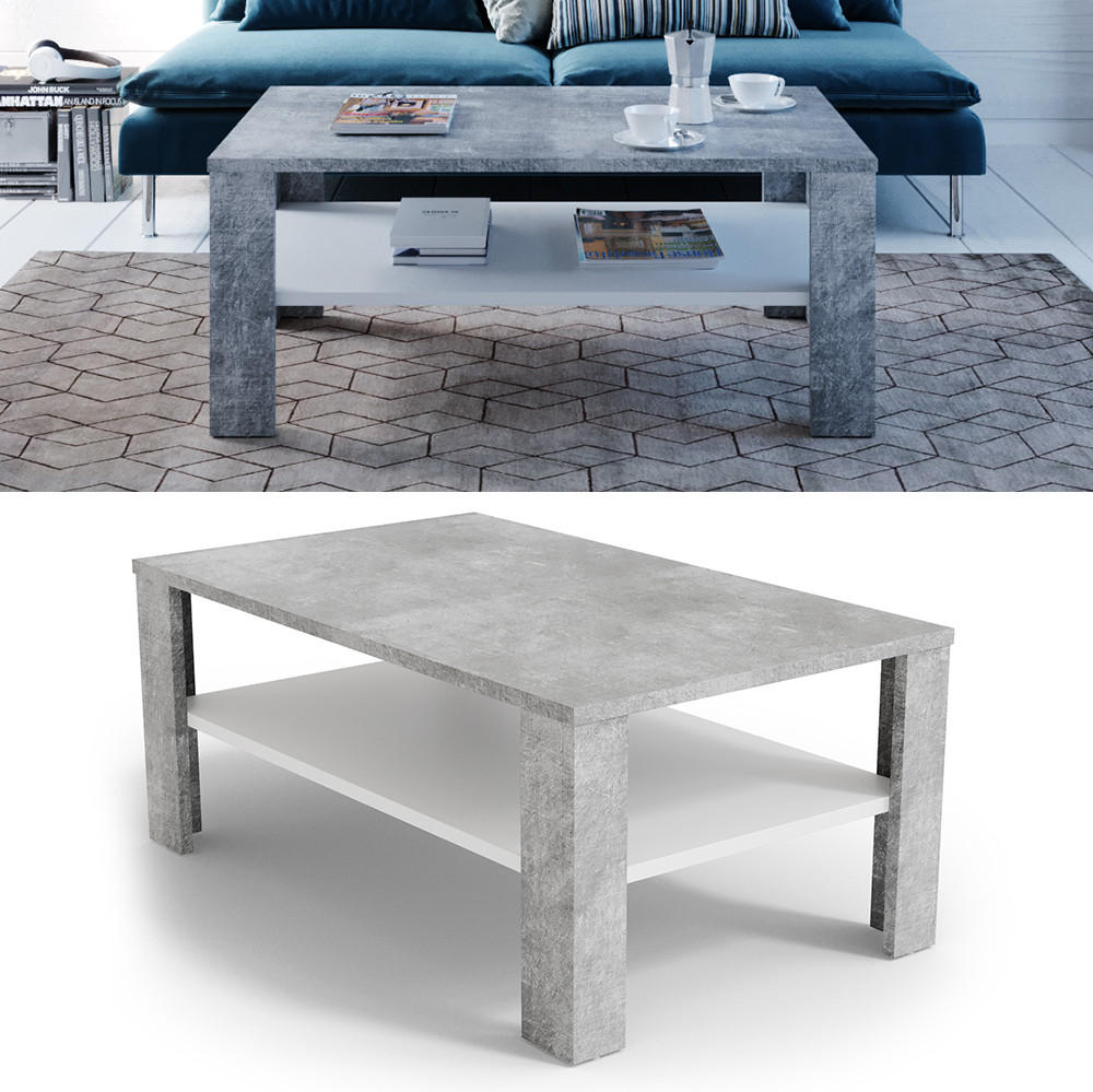 COUCHTISCH Beton 100 x 60 cm - Schieferfarben, Holzwerkstoff (60/100/42cm) - Vicco