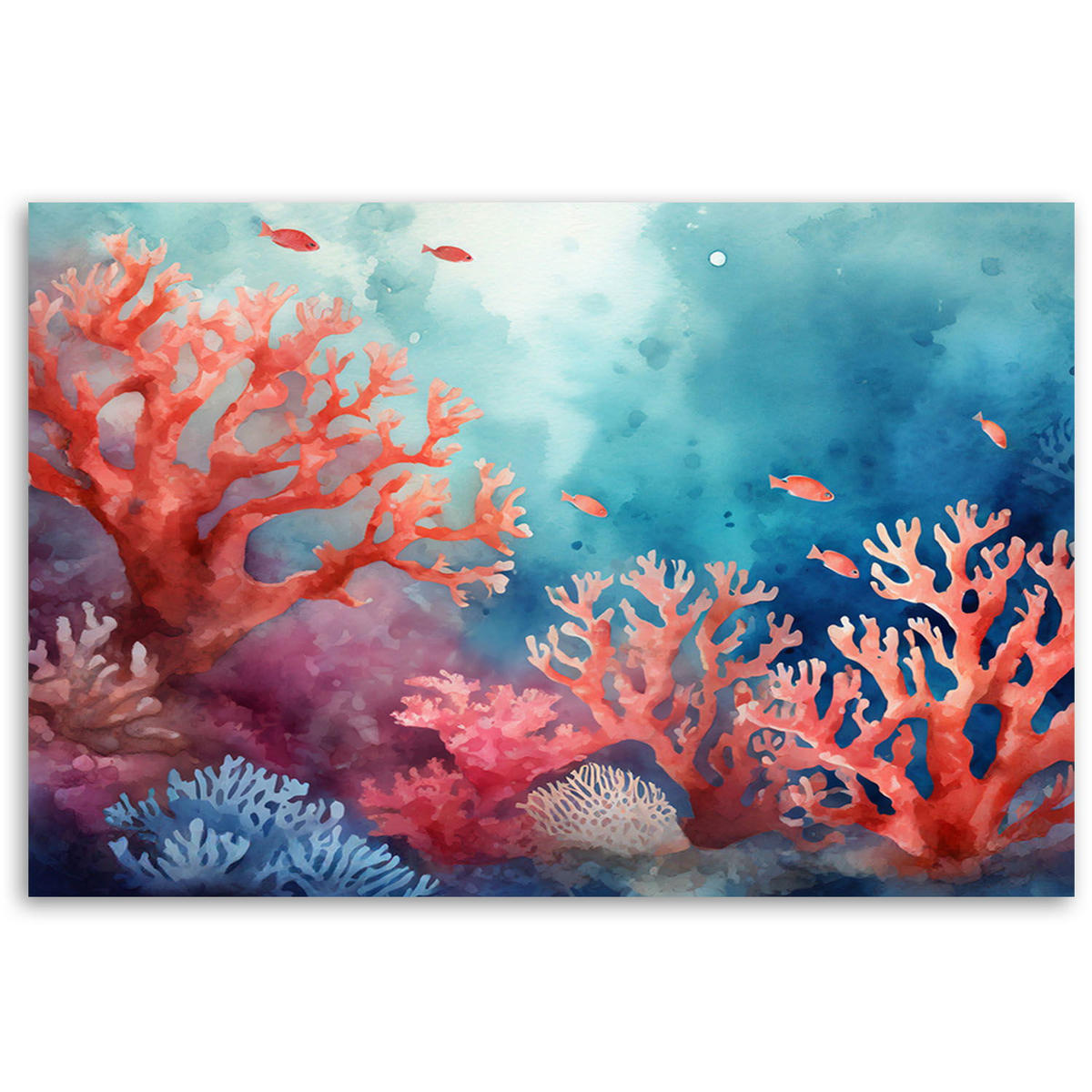 KUNSTDRUCK Blau 120/80 cm - Blau, Textil (120/80cm) - KUNSTLOFT