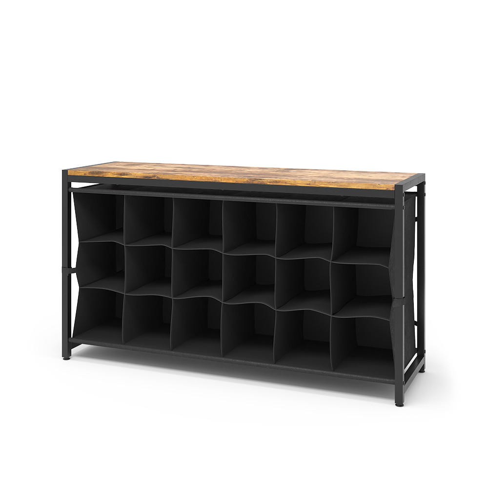 SCHUHREGAL Fyrk Eiche rustikal 100 x 54.5 cm - Wildeiche, Holzwerkstoff (100/54.5/30cm) - Vicco