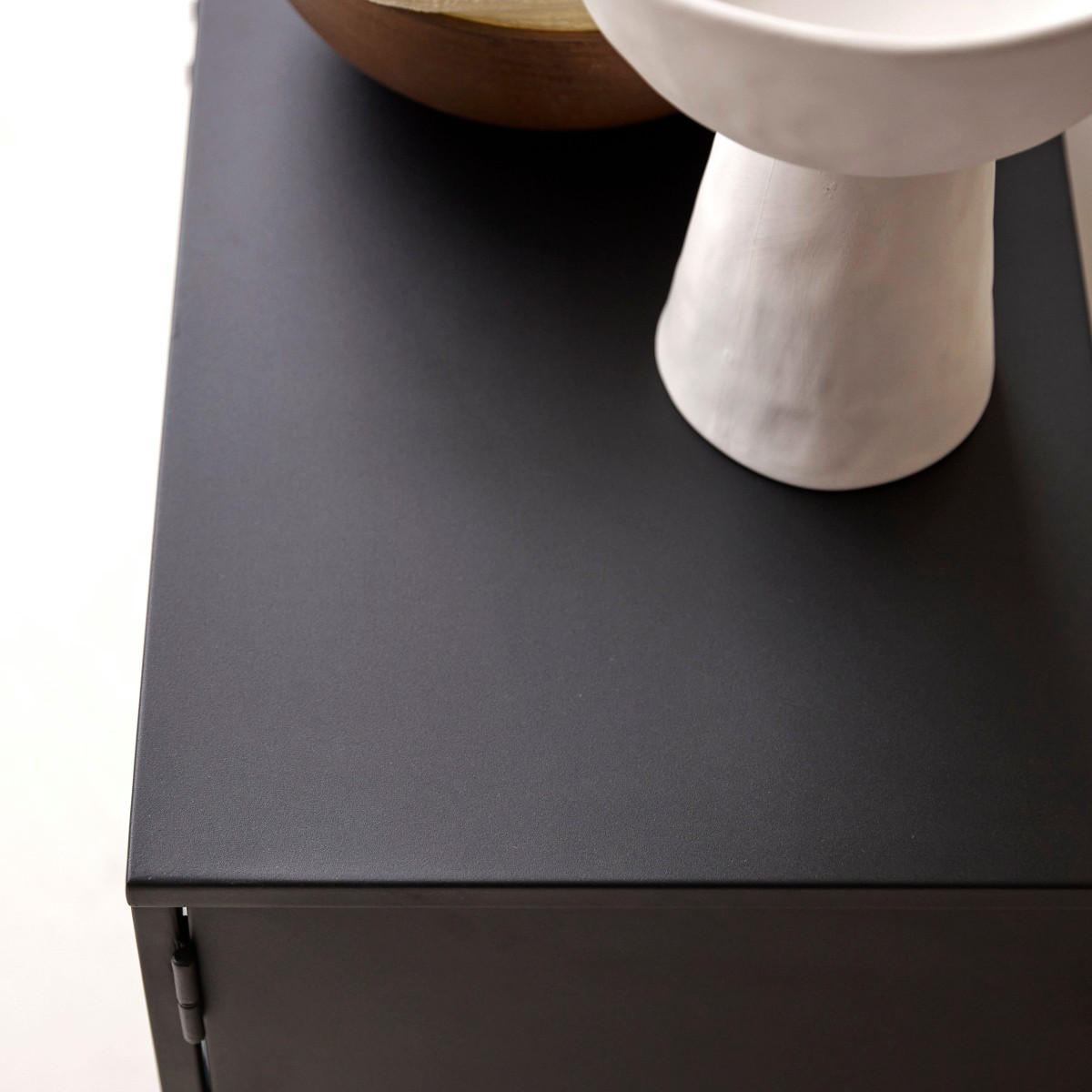 TV-SCHRANK Antonin Schwarz aus Metall - Schwarz, Metall (120/50/37cm) - Tikamoon