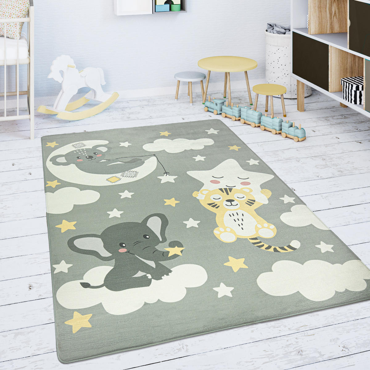 KINDERTEPPICH 80/150 cm Chicos 551 - Grau, Textil (80/150cm) - Paco Home
