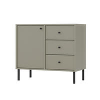 KOMMODE TORINO 84/74/41 cm mit 3 Schubladen 1 Türen Hellgrün - Hellgrün, Holzwerkstoff (84/74/41cm) - MASSENO