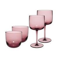 WEIN- UND WASSERGLÄSER Like Glass Grape 4er Set - Pink, Glas - like.Villeroy & Boch
