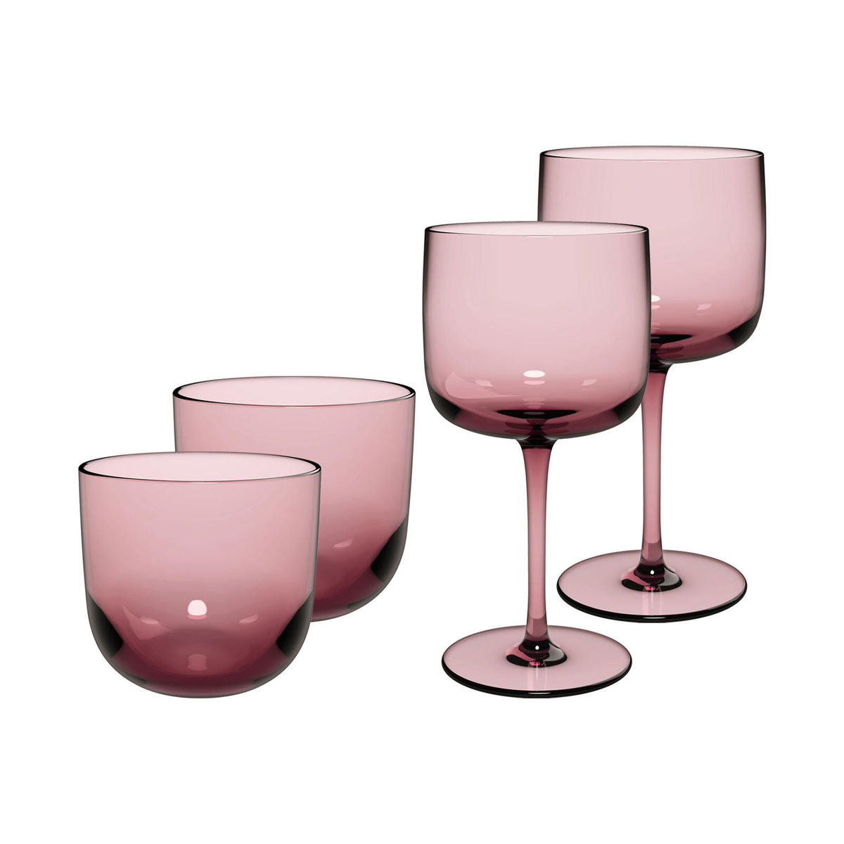 WEIN- UND WASSERGLÄSER Like Glass Grape 4er Set - Pink, Glas - like.Villeroy & Boch