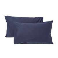 KINDER-KISSENBEZÜGE 2er-Set, Perkal - Dunkelblau, Textil (40/60cm) - Homescapes