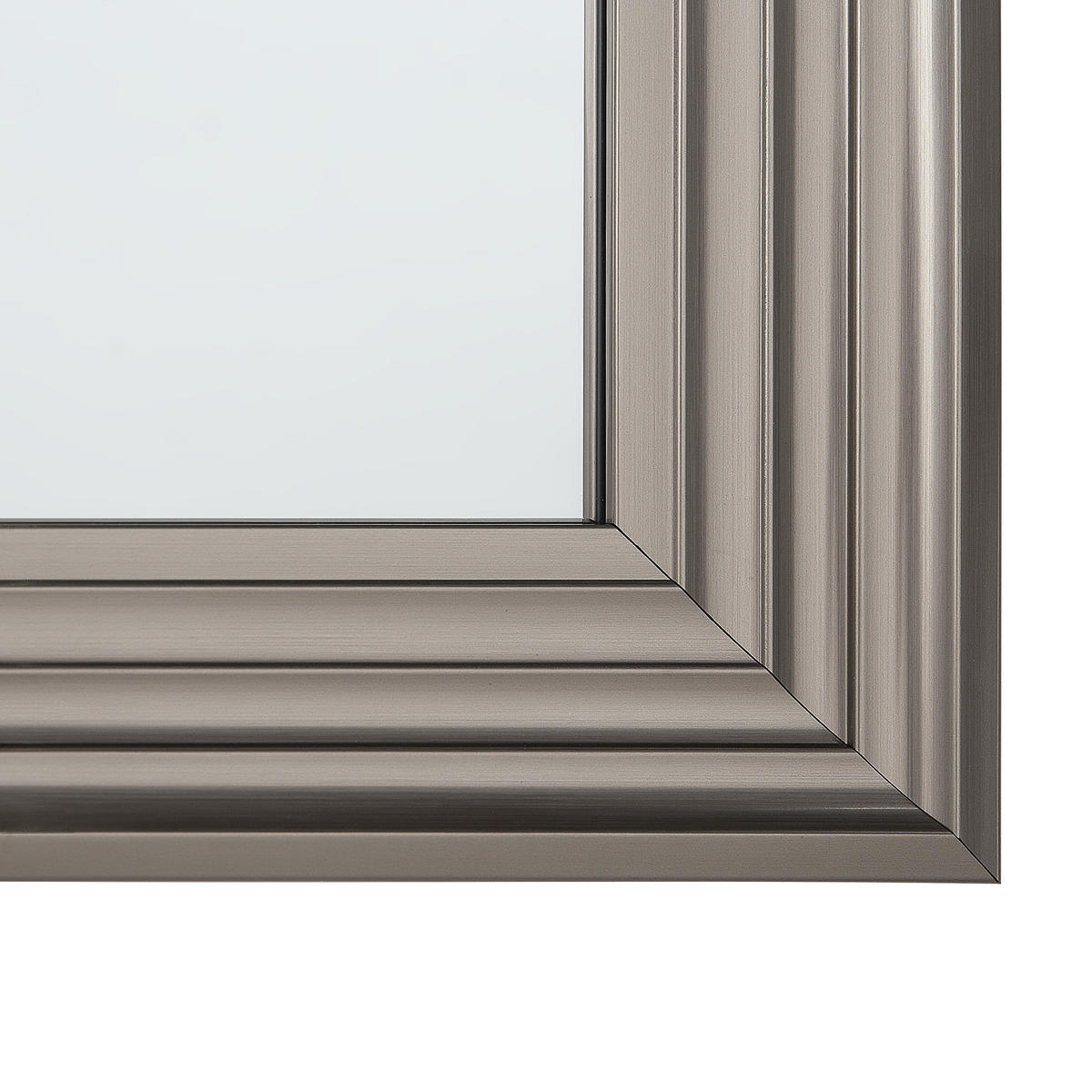 WANDSPIEGEL silber rechteckig 50/130 cm Chatain - Silberfarben, Kunststoff (50/130/3cm) - Beliani