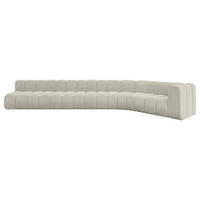 ECKSOFA modulares Sofa Karex-L3 - 490x194x70 cm Creme - Hellgrau/Creme, Holzwerkstoff/Textil (490/194cm) - ALTDECOR