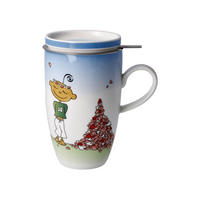 TEETASSE Der kleine Yogi - Für Dich gesammelt, Fine Bone China, Bunt, 450 ml - Multicolor, Keramik (0.45L) - Goebel