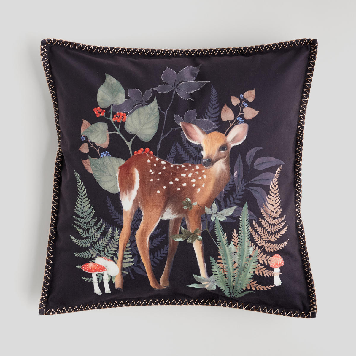 KISSENBEZUG Wildes deer - Dunkelblau, Textil (45/45cm) - home&you