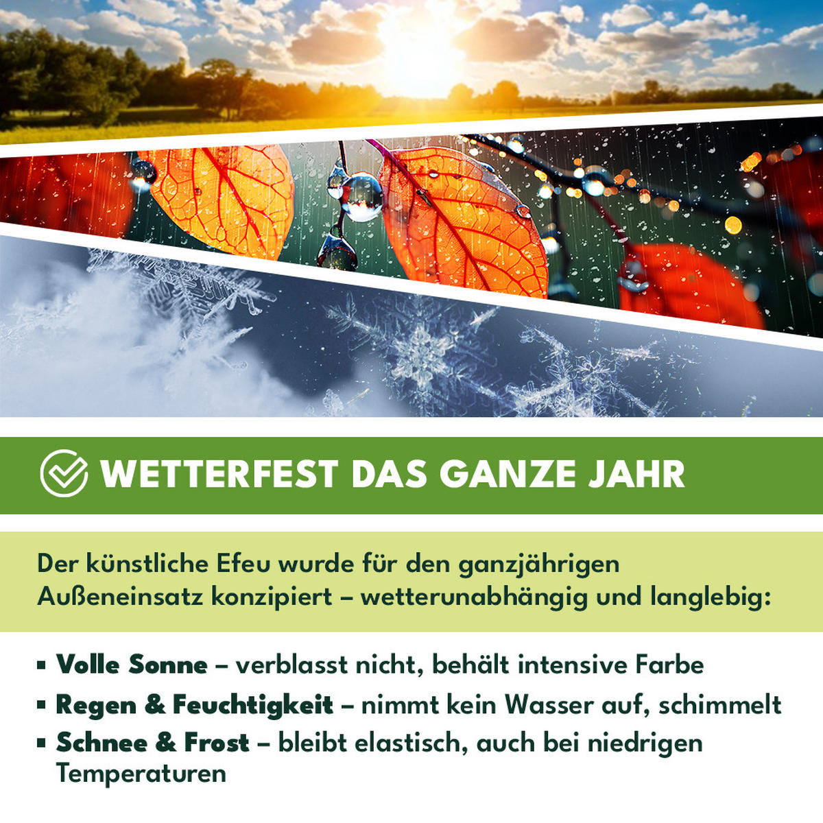 KUNSTPFLANZE Efeu Girlande 27,5m - Waldgrün, Kunststoff (230cm) - KRUMAD
