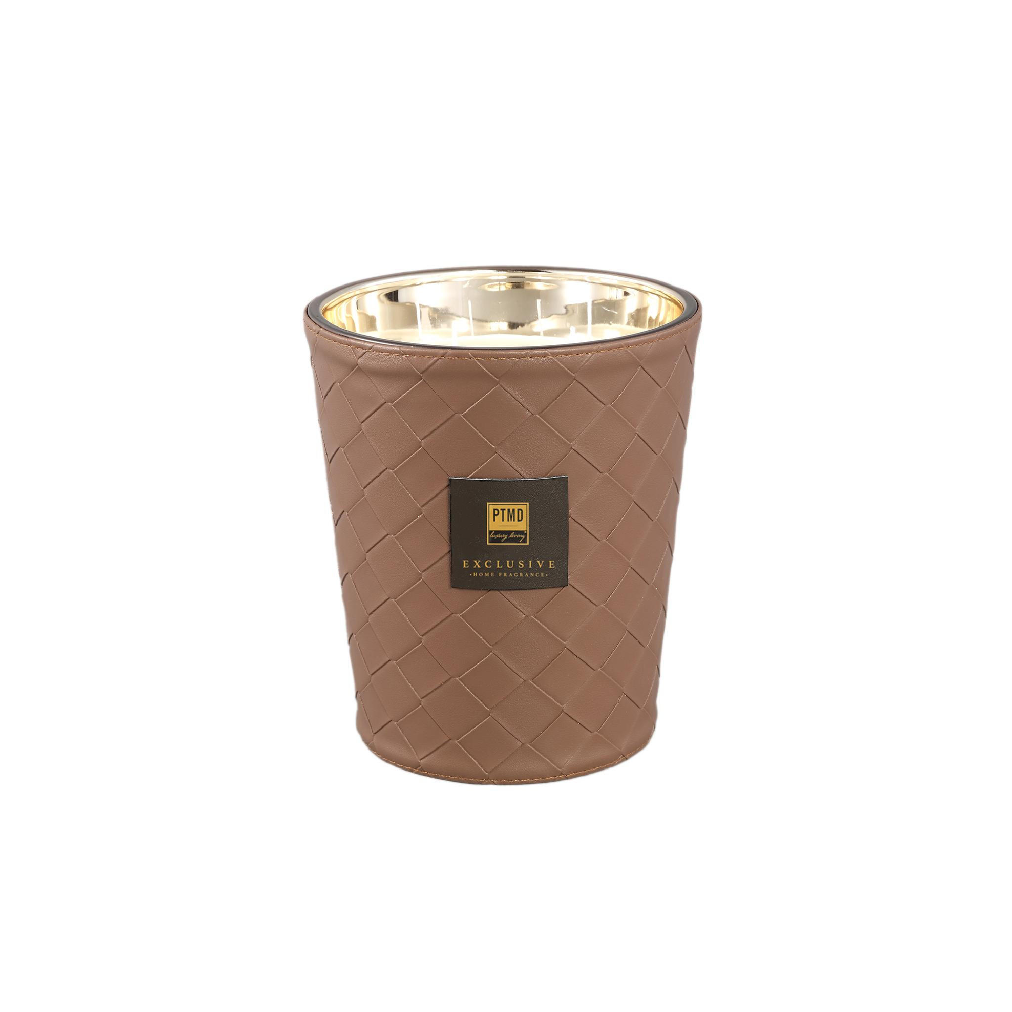 DUFTKERZE Ptmd Braun 16/16/19cm - Braun, Glas (19cm) - PTMD Collection